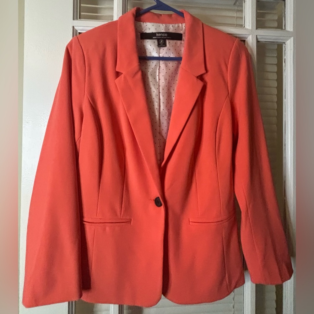 Kensie Women's Bright Coral Blazer-Small